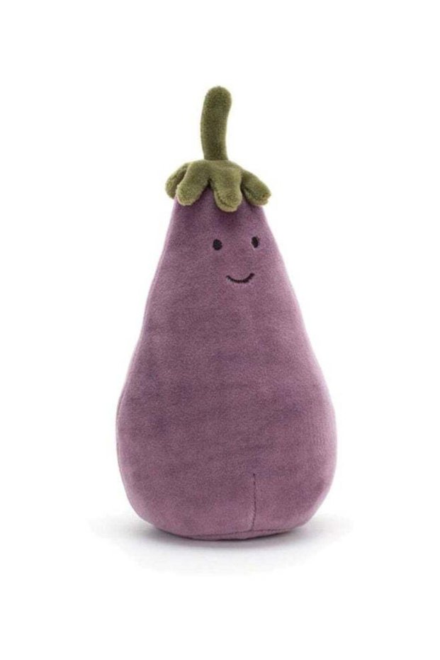 Amuseables Aubergine Plush – Soft Stuffed Toy with Cordy Legs, Cute Valentine’s Gift for Kids & Adu