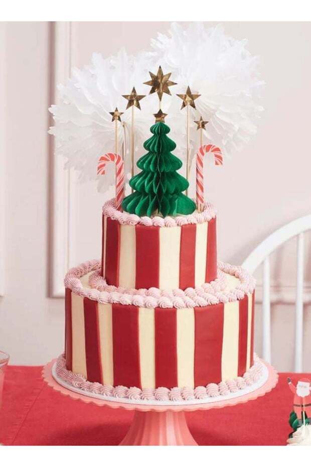 Christmas Honeycomb Cake Topper Set