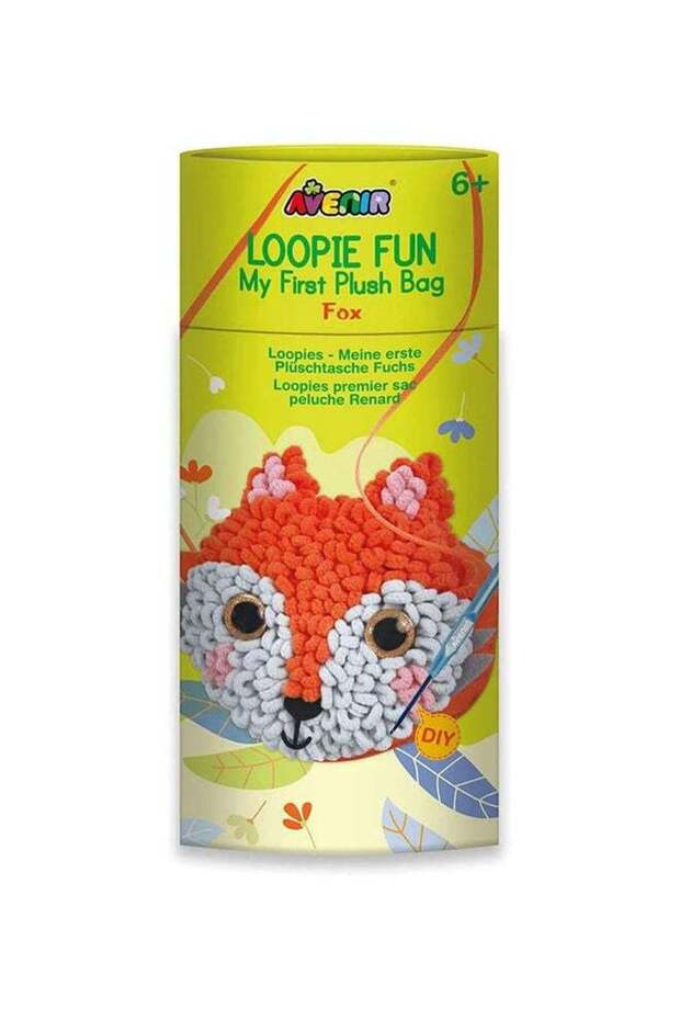 Loopie Fun My First Plush Bag Kit Fox Learn to Sew With Loopies! Complete Kit With Felt, Soft Yarn,
