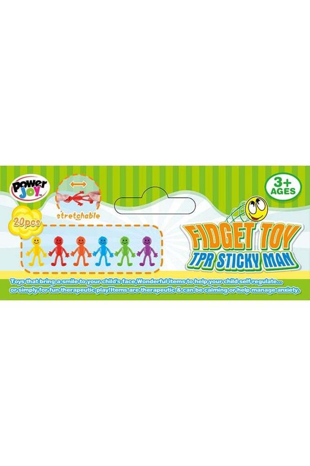 Power Joy Fidget Toy Tpr Sticky Man 20 Pieces