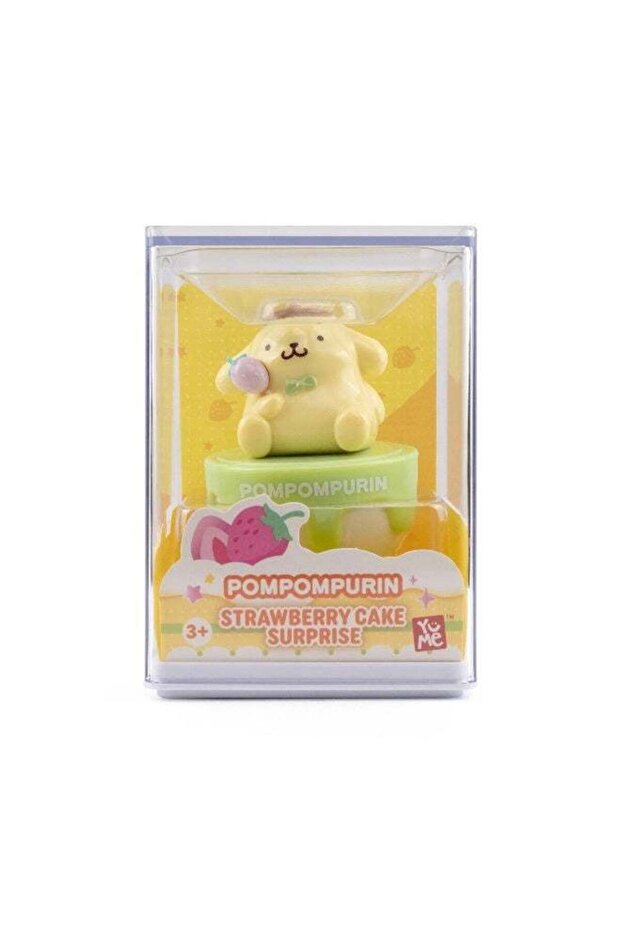 Hello Kitty & Friends Strawberry Cake Surprise - Pompompurin | Collectible Figure | Display Figure