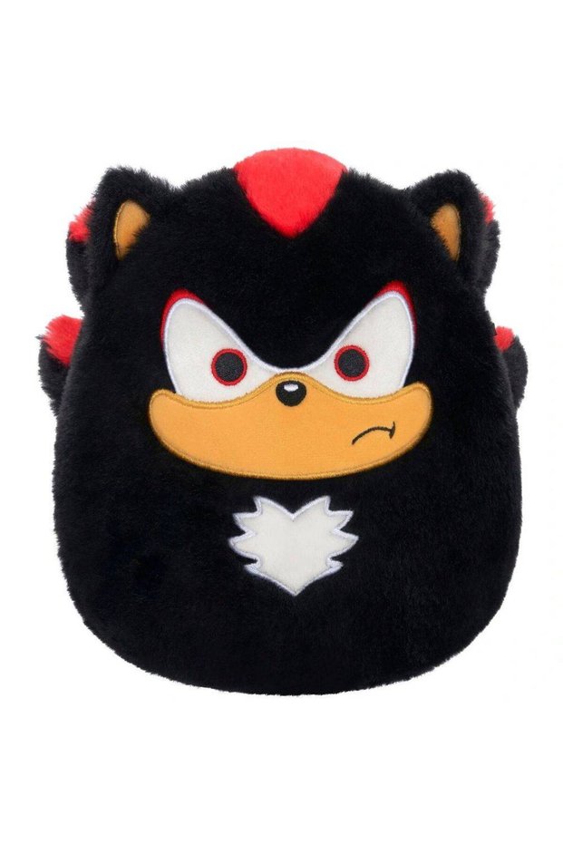 Squishmallows Fuzz-A-Mallows Sonic the Hedgehog Shadow Medium Plush Toy (20.32 cm, Black/Red/White)