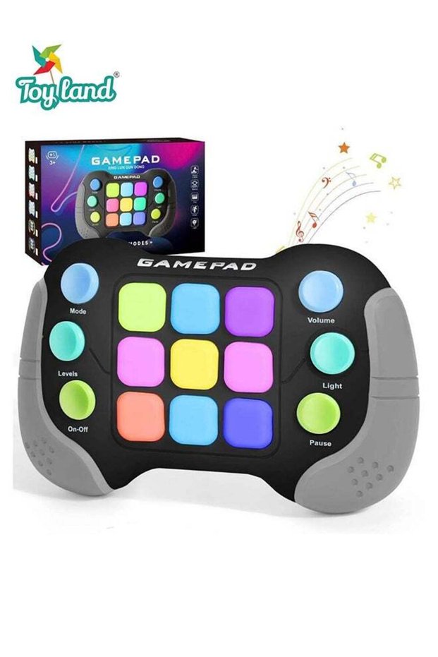 Toyland Kids Light-Up Gamepad Toy with 5 Game Modes-Quick Push Game Fidget Toys For Kids-Assorted C