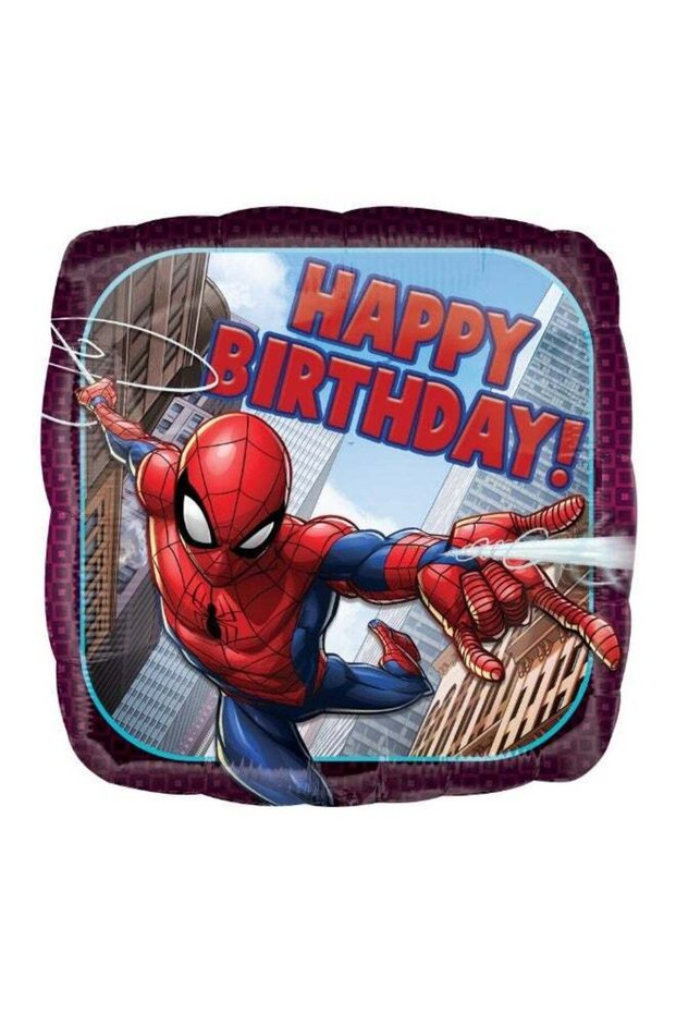 Spider-Man Happy Birthday Foil Balloon 45cm, Spider-Man Balloons