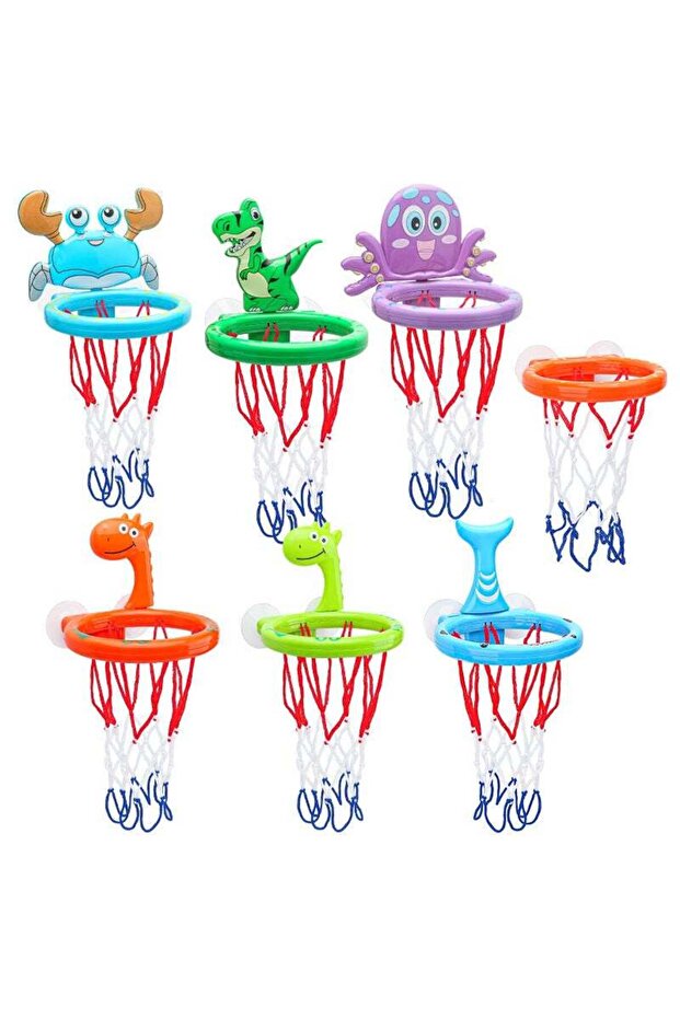 Mini Cartoon Animal-Shaped Basketball Bath Toys