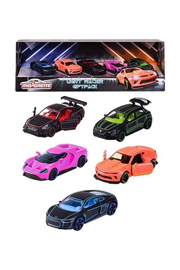 Majorette Light Racer 5 Pieces Giftpack – Die-Cast Toy Car for Kids & Collectors
