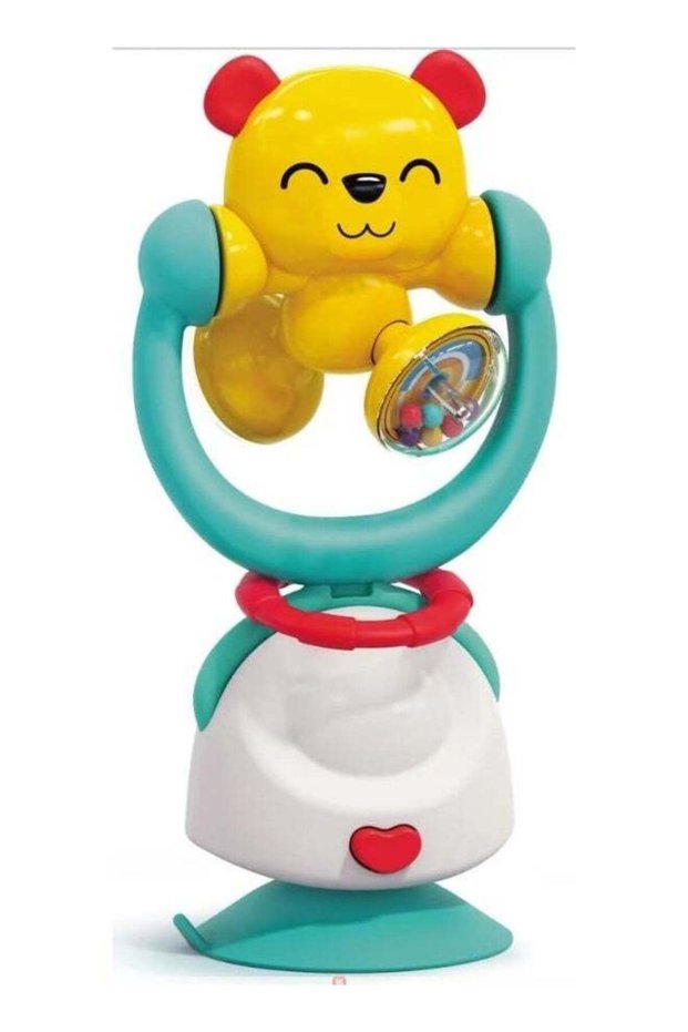 2In1 Highchair Toys & Baby Rattle Toys Bear, Mealtime Toys, Teething Relief, Fine Motor Skills, Bri
