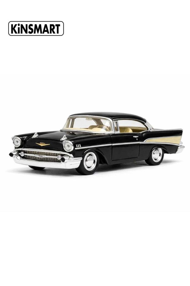 Kinsmart 1:40 Chevy Bel Air 1957 (Black) – Pull Back Toy Car for Kids & Children