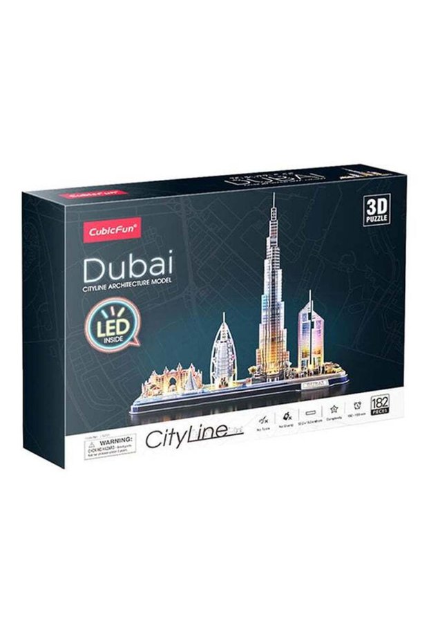 3D Puzzle with LED Lighting Dubai Cityline Architecture Model