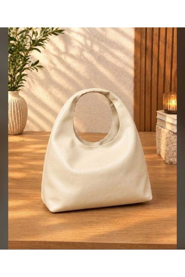 Women's Pu Leather Shopper Hand and Shoulder Bag-Soft Form Vintage Model