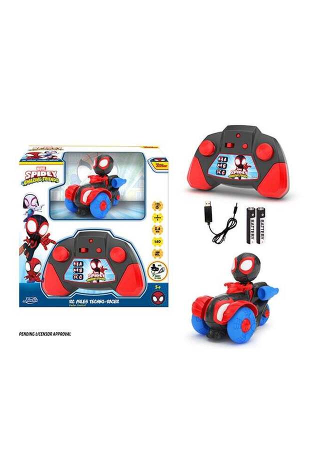 JadaToys Marvel Spidey & His Amazing Friends Miles Techno-Racer 1:50 RC Car, 2.4 GHz Remote Control