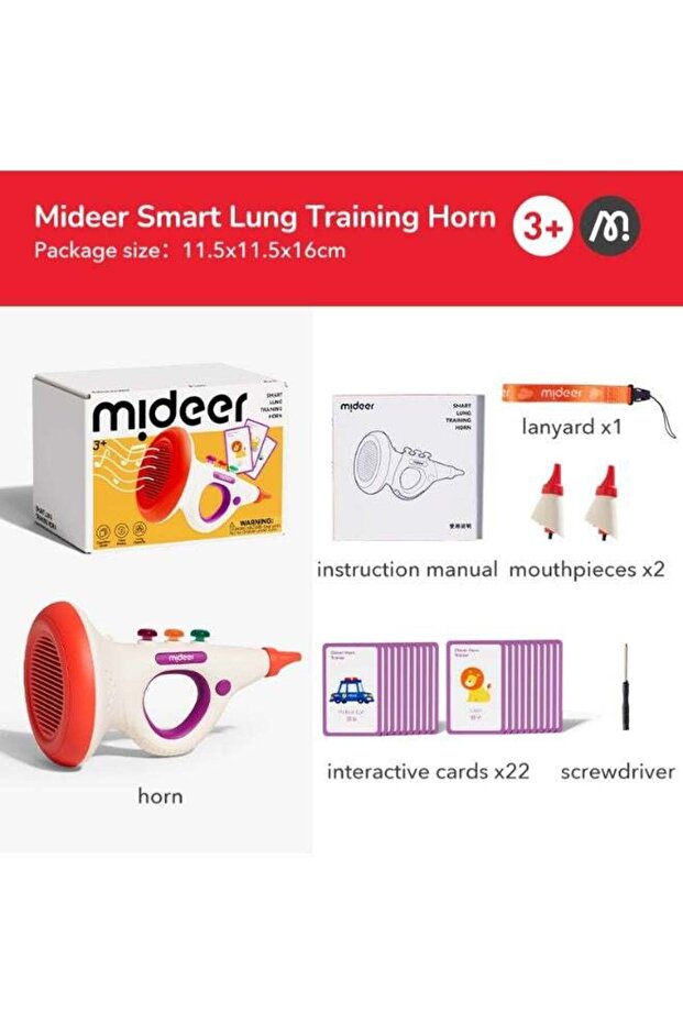 Smart Lung Training Horn – Interactive Breathing Game Toy with 32 Sound Effects, Educational Blowin