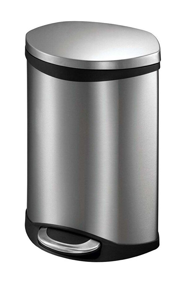 Shell Stainless Steel Pedal Bin with Slow Close Lid | Trash Can with Lid | 18 Liter, Silver