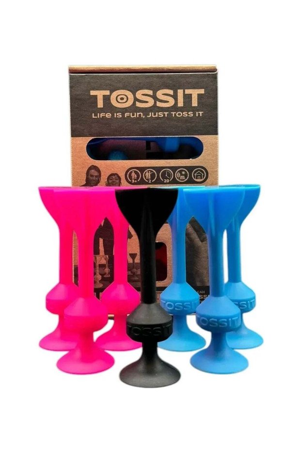 TOSSIT The Ultimate Dart Game Starter Pack (7 Pieces, Pink/Blue)