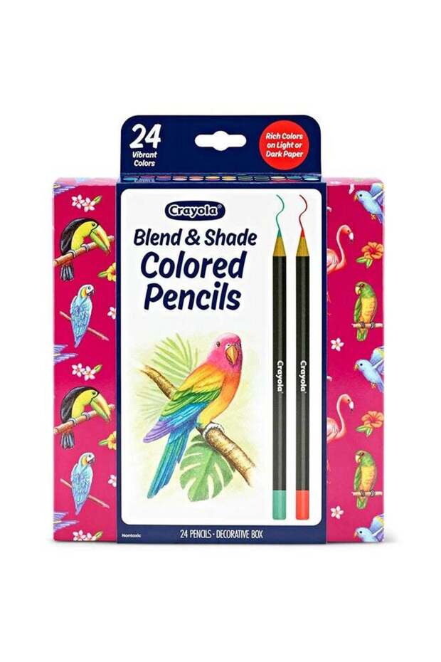 24 Count Blend & Shade Colored Pencils – Soft Gel Cores for Smooth Blending & Vibrant Colors | Non-