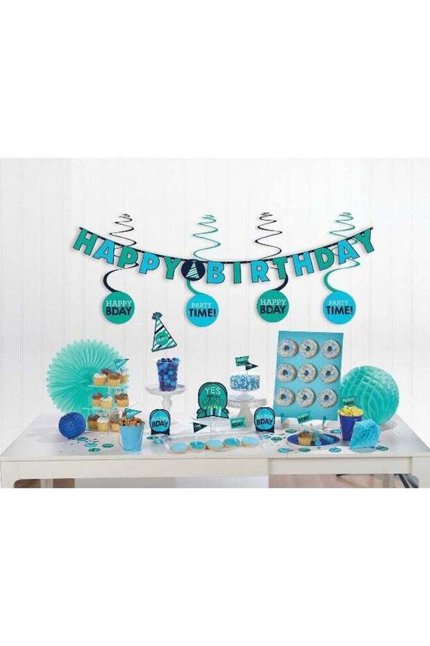 Birthday Blues Mini Party Accessories Decoration Kit
