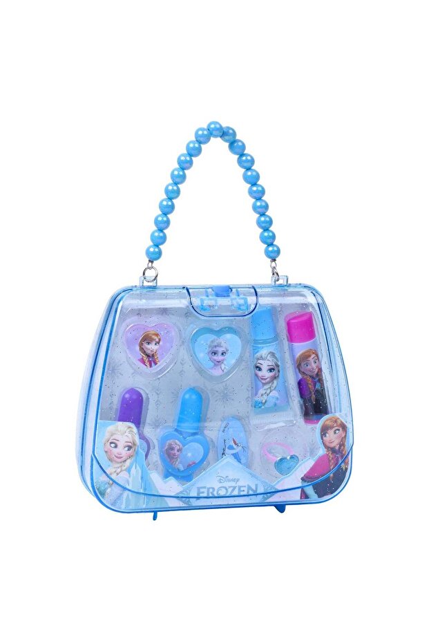 Air-Val Disney Frozen Compact Makeup Bag (8 Pieces, Blue)