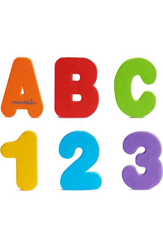 Munchkin Learn™ Bath Letters & Numbers 36pcs 18M+ Foam Bath Toys for Alphabet Counting & Learning P