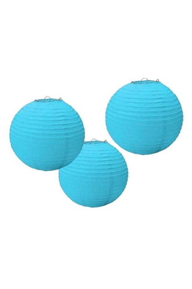 3-Piece Round Paper Lanterns 9.5inch Decorations Party Supplies 9.5inch