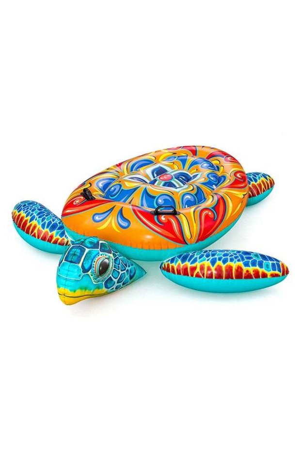 Bestway, Inflatable Mediterranean Turtle Ride-On Pool Float Kids Large Animal Float Ride-On Water T
