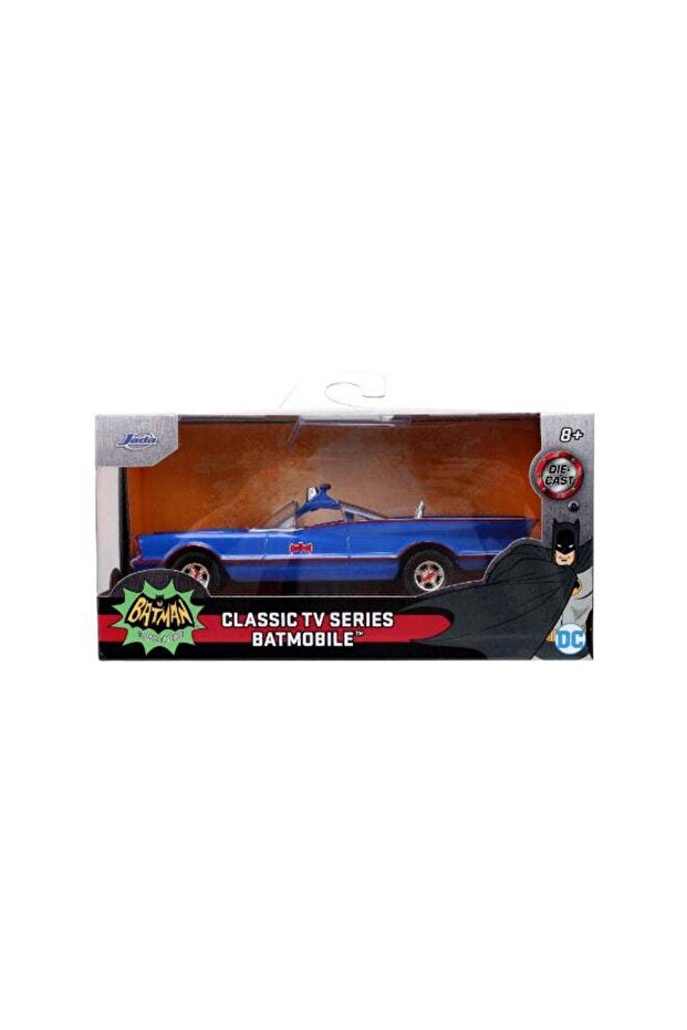 DC Comics Classic TV Series 1966 Batmobile Die-Cast Collectible Model Car with 1.65" Batman Figure,