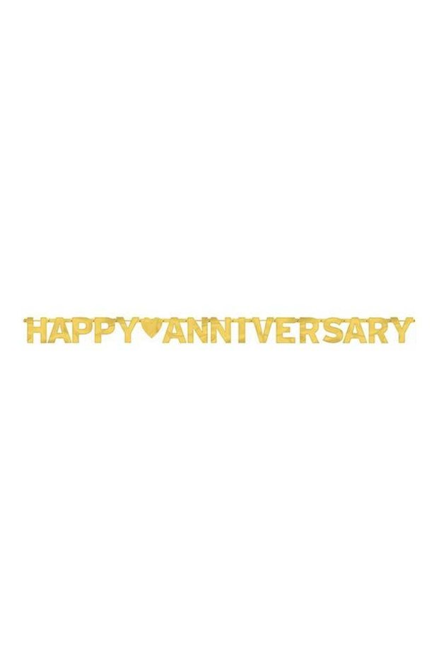 Party Centre Happy Anniversary Banner 7.75feet Birthday Decoration and Party Supplies 7.75feet