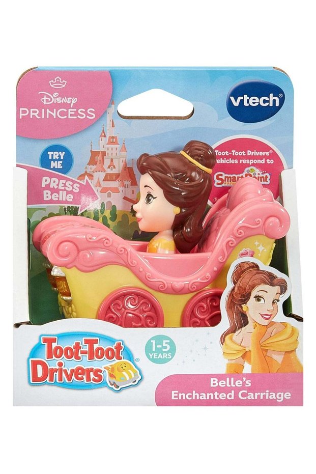 Vtech - Toot-Toot Drivers Belle's Enchanted Carriage, Disney Princess - Multicolour | Pretend Play