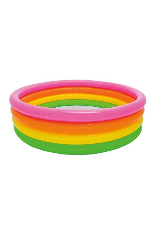 4 Ring Inflatable Portable Lightweight Rich Unique Design Swimming Pool 168x46cm
