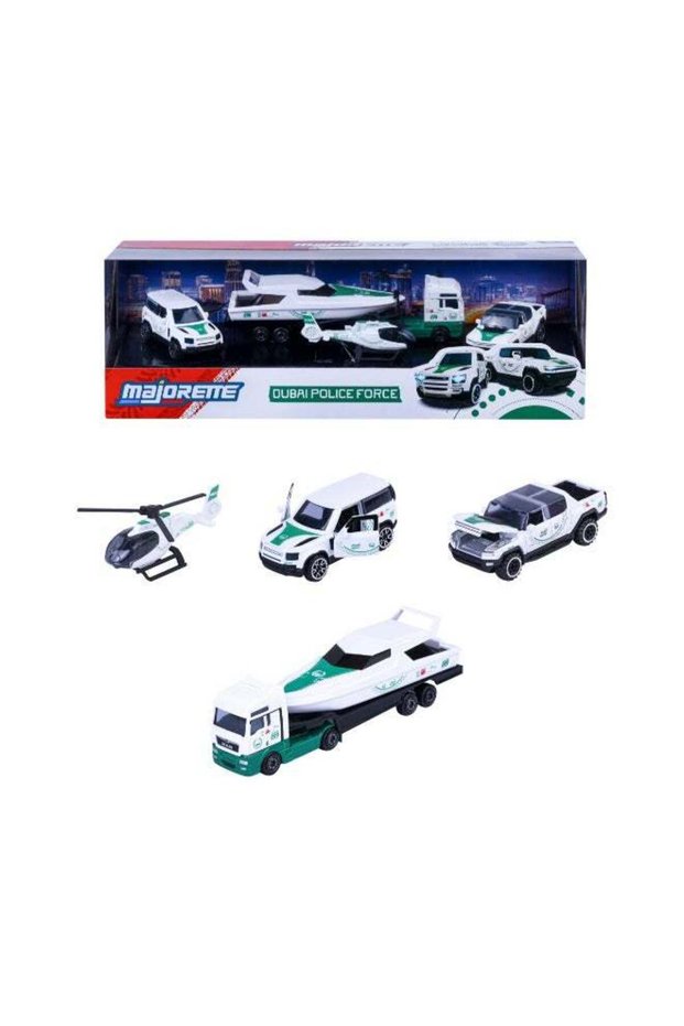 Majorette Dubai Police Force Pack Die Cast – Gift Pack - Super Car's (1:64 Scale) – Die-Cast Toy Ca