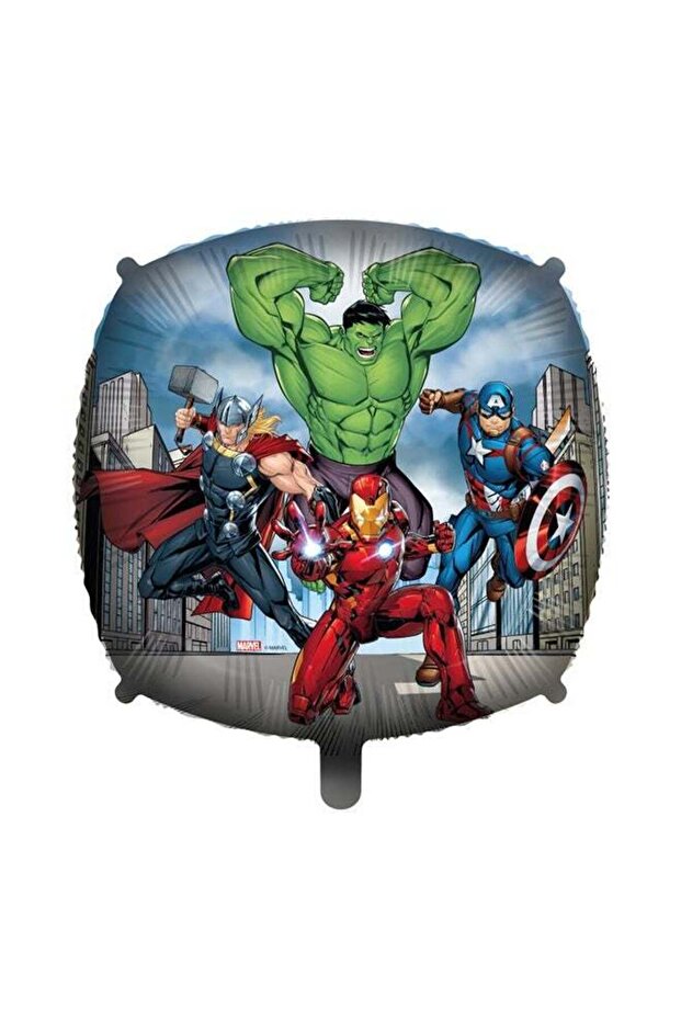 Ciao Avengers Mylar Balloon 46 cm Square Shape – Marvel Foil Balloon Featuring Hulk, Iron Man, Capt