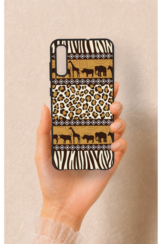 Samsung A70 Compatible African Safari Patterned Silicone Case