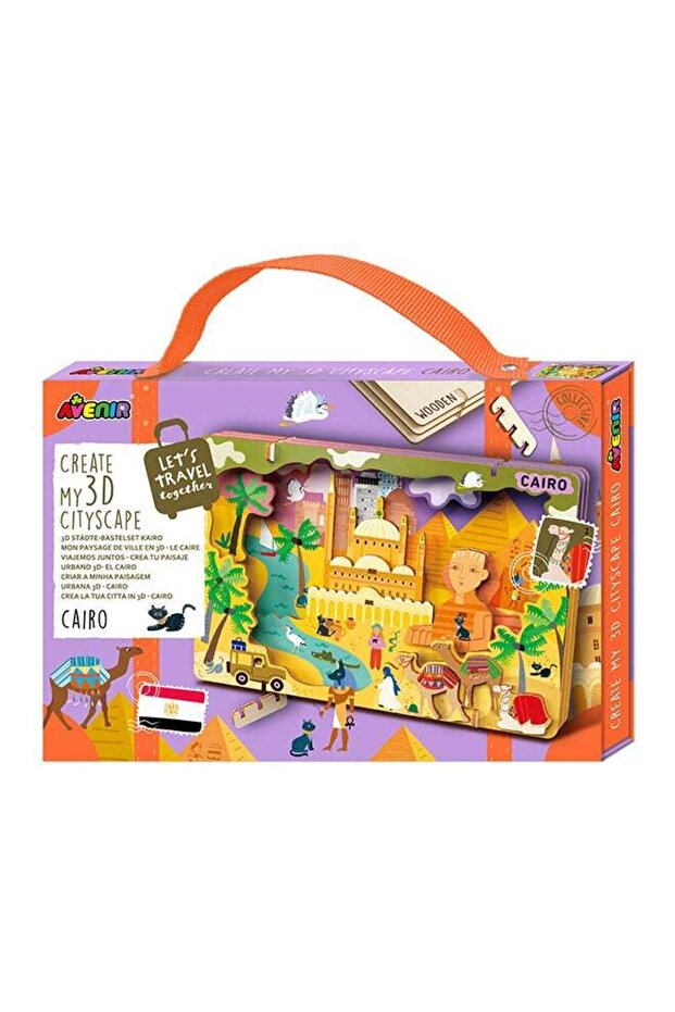 Avenir Let’s Travel Together 3D Cityscape Puzzle – Cairo Wooden DIY Model Kit | Build Famous Landma