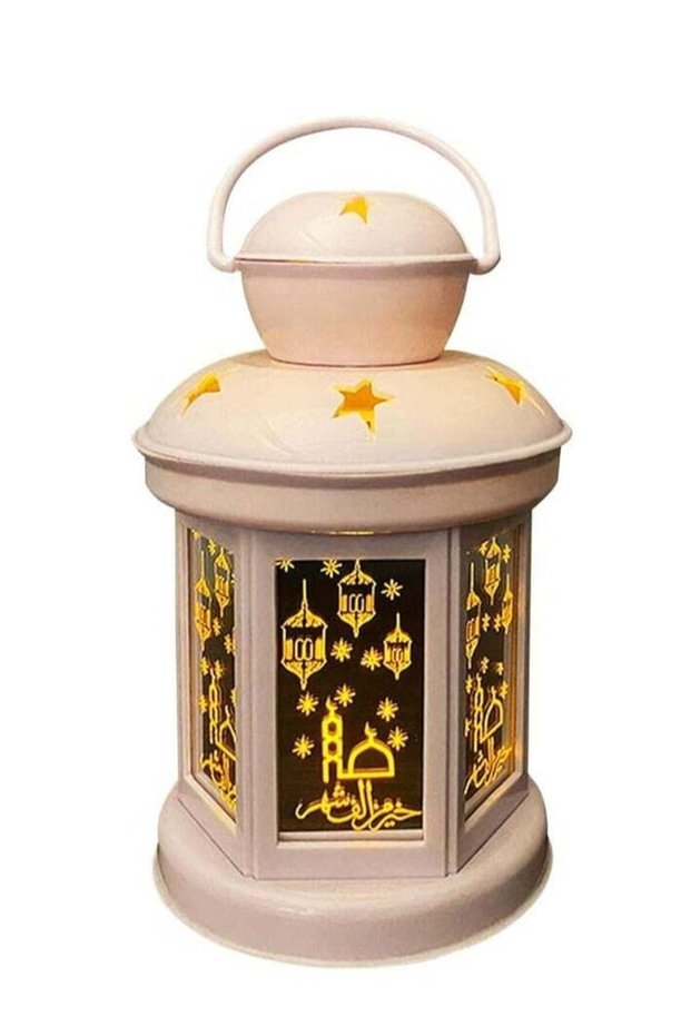 BrainGiggles Eid Mubarak LED Night Light Ramadan Lantern Hanging Lamp Ornament for Holiday Festival