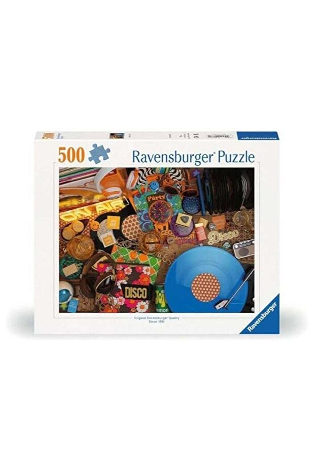 Ravensburger Hello Vinyl 500‑Piece Jigsaw Puzzle – Multicolour Viny Record Design, 49×36 cm Fi