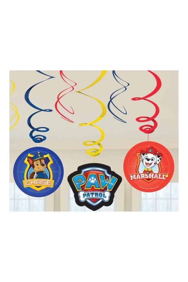 6-Pieces Paw Patrol Swirl Decorative Confetti Set Birthday Theme Party Supplies