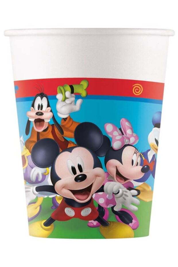 Ciao Disney Mickey Mouse Rock The House Paper Cups 200 ml – Pack of 8 FSC Certified Eco-Friendly Cu