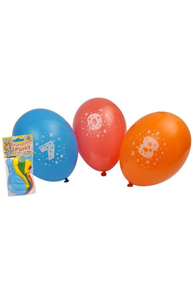 Ciao Palloncini Numeri 10 Pezzi – Number Balloons for Kids Birthday & Learning Fun – Printed Latex