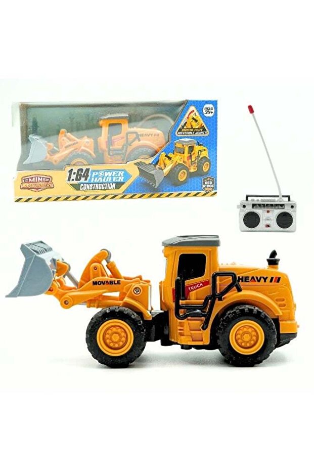 Mini Machines Remote Control Power Hauler Moveable Parts Construction - Skid Steer Loader | 1:64 Sc