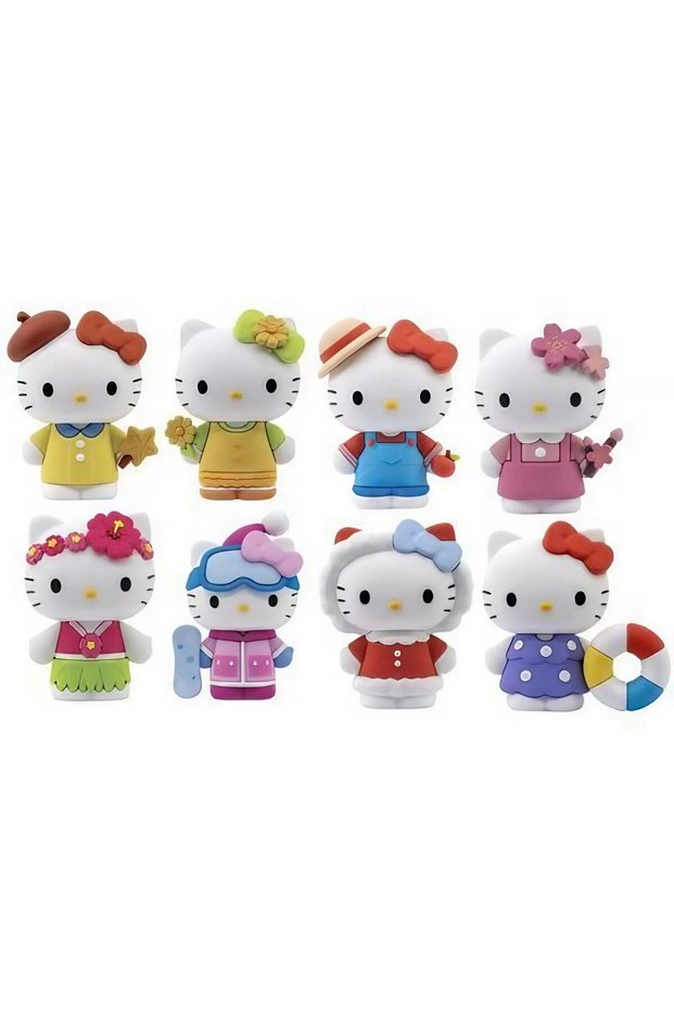 YuMe Sanrio Hello Kitty and Friends Four Seasons Series Hello Kitty Figure (7 cm, Assorted)