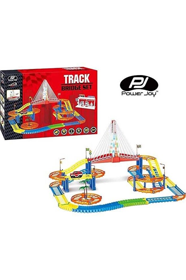 Power Joy P.Joy Vroom Magic Track Bridge Set B/O[Battery Operated] – Electronic Toy for Kids