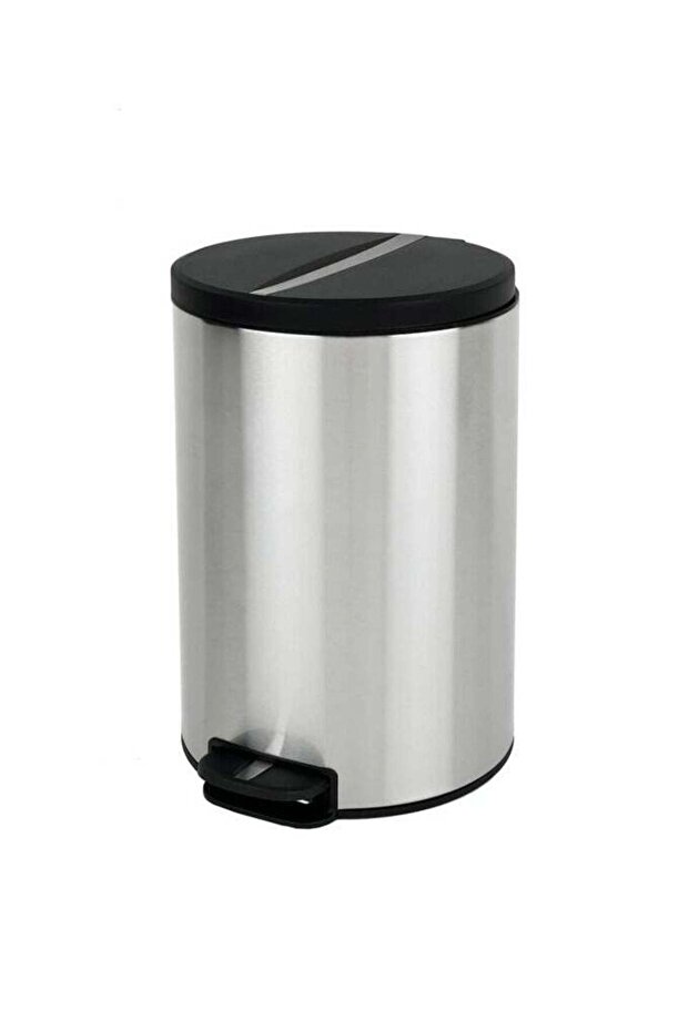 Stainless Steel Pedal Bin | Trash Can for Kitchen, Bathroom and Office | 12 Liter, Silver
