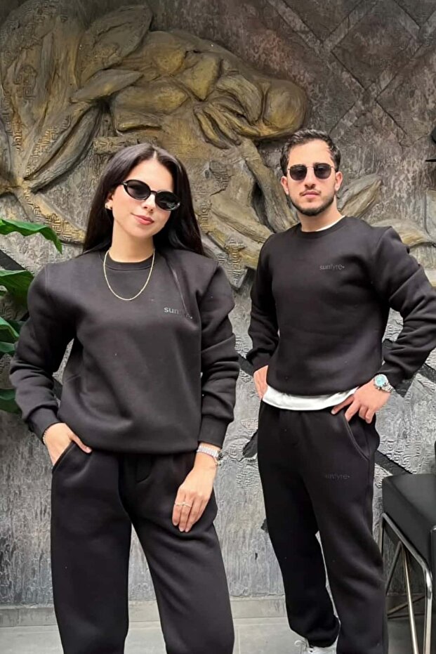 Crew Neck 3 Thread Raster Long Sleeve Regular Fit Sweatshirt Sun472