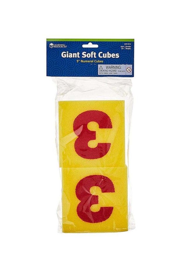 Giant Soft Numeral Cubes (Set of 2, 13cm, Foam, Ages 3+)
