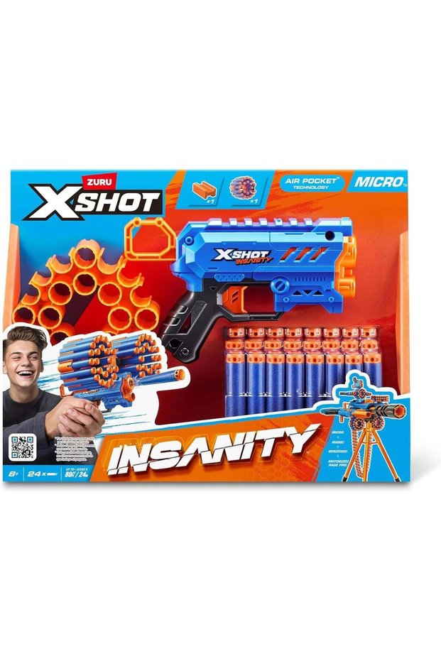 X-Shot Insanity Micro Blaster With 24 Darts