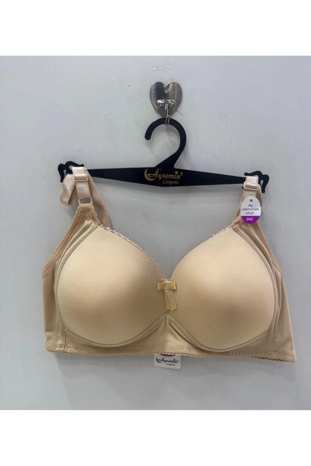 Women's C Cup Lace Detailed Front Gathering Bra