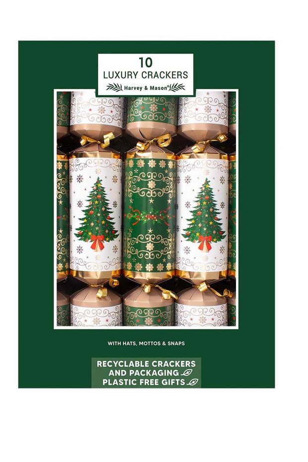Rsw Christmas 10 Pcs Luxury Tree And Wreath 14Inches Crackers