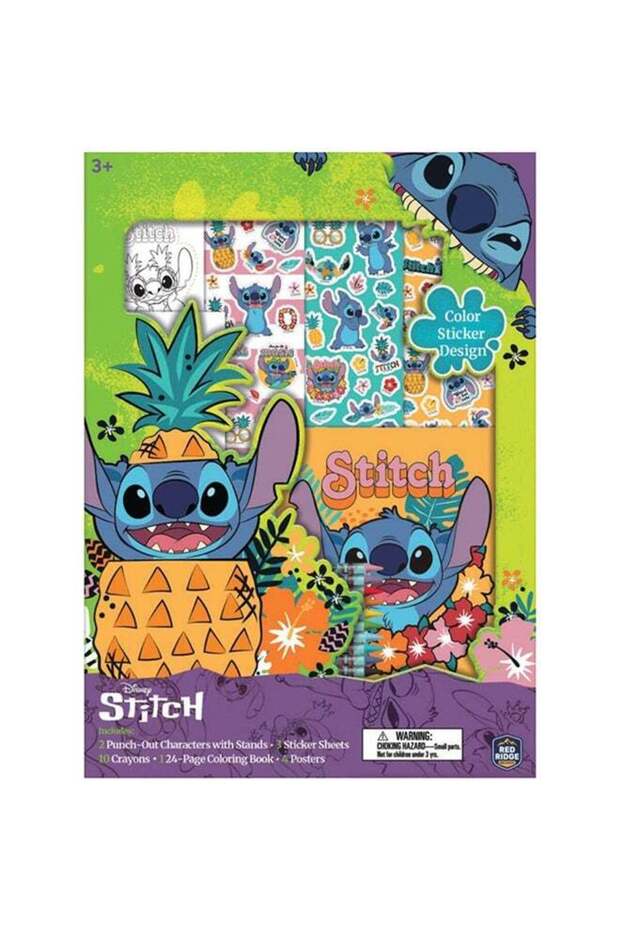 Disney Stitch Super Activity - Color, Sticker & Design Set | Learning and Educational Activity | Pe