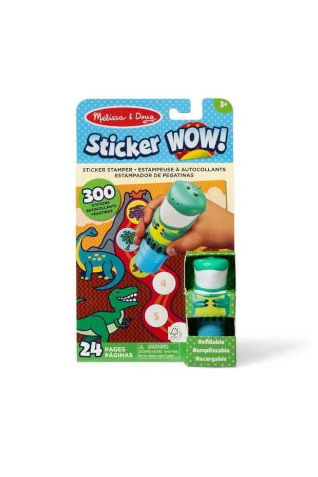 Melissa & Doug Sticker Wow! Stamper & Activity Pad Set Dinosaur