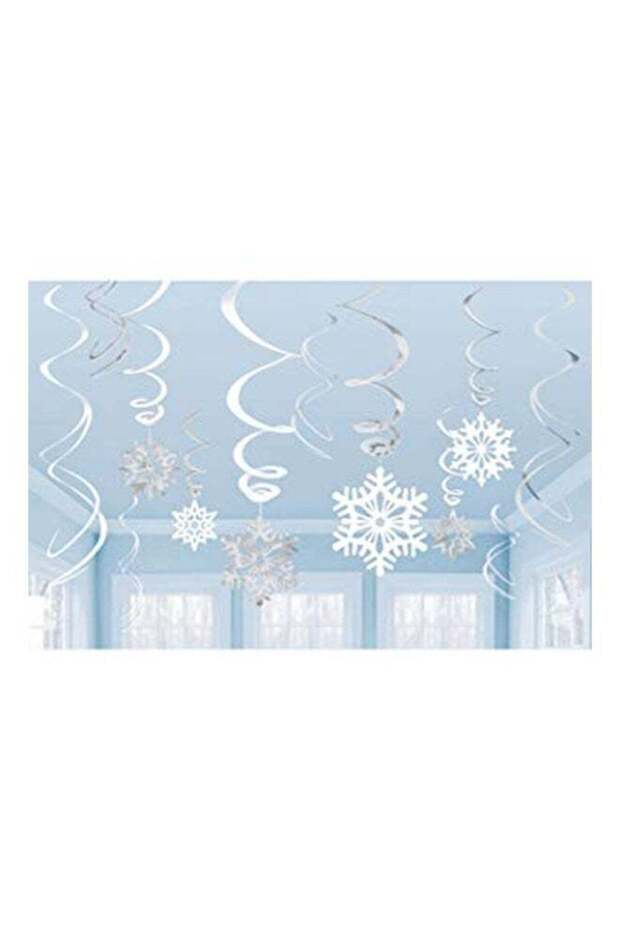 12-Piece Snowflake Swirl Decoration