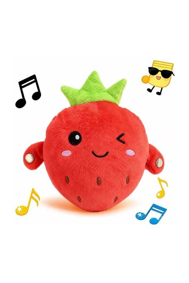 Strawberry Sound Plush Toy, Induction Beat Piano Plush Toy, Fruit Interactive Musical Sensing Rhyth